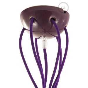 Creative Cables Kit de Rosetón Cerámico de 7 Agujeros - Rosetón de Techo Violeta Creative Cables Kit de Rosetón Cerámico de 7 Agujeros - Rosetón de Techo Violeta