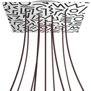 Creative Cables - Rosone Quadrato 400mm - Rosa da Soffitto con 9 Fori a X Creative Cables - Rosone Quadrato 400mm - Rosa da Soffitto con 9 Fori a X