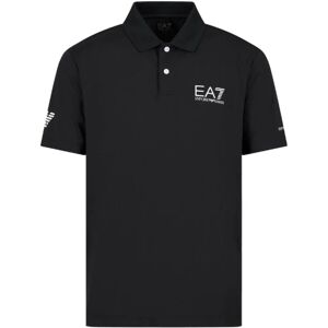 EA7 Emporio Armani Tennis Poloshirt - Schwarz - Größe 40 EA7 Emporio Armani Tennis Poloshirt - Schwarz - Größe 40