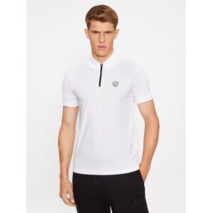 EA7 Weiß Kurzarm Polo mit Reißverschluss - Sportlich, Lässig, Tennis EA7 Weiß Kurzarm Polo mit Reißverschluss - Sportlich, Lässig, Tennis