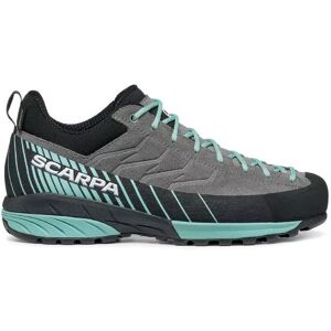 Scarpa Mescalito GTX Gris/Aqua - Chaussures d'approche et de randonnée - Publicité Scarpa Mescalito GTX Gris/Aqua - Chaussures d'approche et de randonnée - Publicité