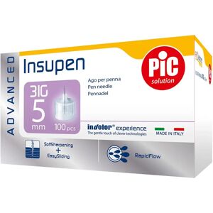 PIKDARE SPA Aghi Penna Insulina 31G 5mm - 100 Pezzi PIKDARE SPA Aghi Penna Insulina 31G 5mm - 100 Pezzi