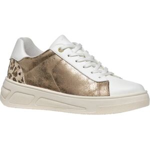 Geox Ljuba Trainers - Metallic Leather Effect - Casual Sporty Shoes Geox Ljuba Trainers - Metallic Leather Effect - Casual Sporty Shoes