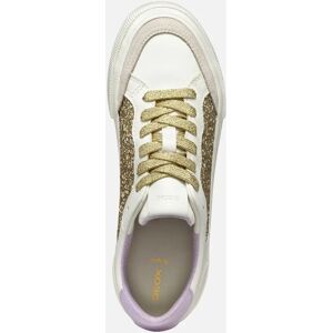 Geox D Emmeleny Womens Trainers White/gold - Shoe Geox D Emmeleny Womens Trainers White/gold - Shoe