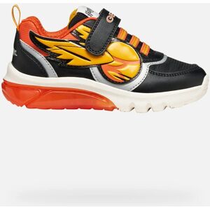 GEOX Ciberdron Junior Black/orange - Sneakers GEOX Ciberdron Junior Black/orange - Sneakers