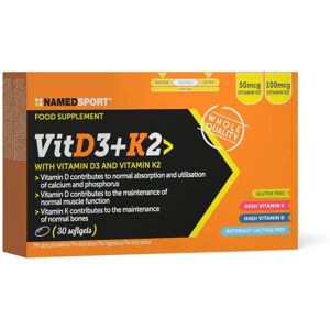 Named Sport D3+K2 - Salute Ossa e Sistema Immunitario - 30 Softgel Named Sport D3+K2 - Salute Ossa e Sistema Immunitario - 30 Softgel