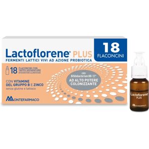 MONTEFARMACO OTC SPA Lactoflorene Plus - Integratore probiotico - 18 Fiale 180 ml MONTEFARMACO OTC SPA Lactoflorene Plus - Integratore probiotico - 18 Fiale 180 ml