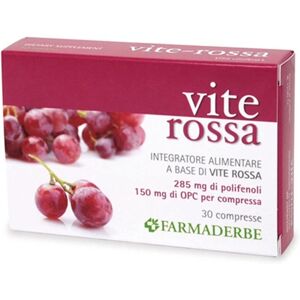 Farmaderbe Vite Rossa - Extracto de Vid Roja Suplemento - 30 Comprimidos Farmaderbe Vite Rossa - Extracto de Vid Roja Suplemento - 30 Comprimidos