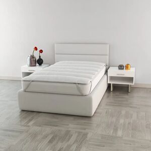 Italian Bed Linen Microfibre Blanc 80x195cm Topper - Publicité Italian Bed Linen Microfibre Blanc 80x195cm Topper - Publicité