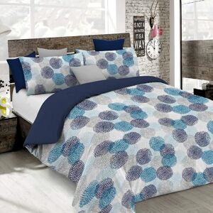 Set di Federe e Copripiumino MB HOME SOFFIONI BLU - Parure Set di Federe e Copripiumino MB HOME SOFFIONI BLU - Parure