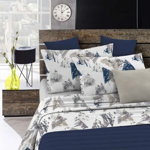 MB HOME Blau Urban Microfaser Bettwäsche-Set - Bett & Bad MB HOME Blau Urban Microfaser Bettwäsche-Set - Bett & Bad