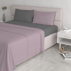 Set di Lenzuola Double Face Datex - Rosa, Grigio - 240 x 300 cm - Biancheria da letto Set di Lenzuola Double Face Datex - Rosa, Grigio - 240 x 300 cm - Biancheria da letto