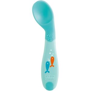 Cuchara Angulada Azul de Chicco - 8m+ - Utensilios para Bebés Cuchara Angulada Azul de Chicco - 8m+ - Utensilios para Bebés