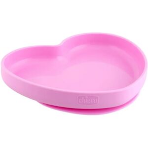 Chicco Take Eat Easy Silicone Heart Plate Pink - Toddler Tableware Chicco Take Eat Easy Silicone Heart Plate Pink - Toddler Tableware