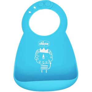 Chicco Blue Silicone Baby Bib with Crumble Catcher - Baby Feeding Accessory Chicco Blue Silicone Baby Bib with Crumble Catcher - Baby Feeding Accessory
