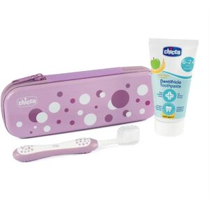 Chicco Roze Baby Mondverzorgingset - Tandenborstel & Fluorvrije Tandpasta Chicco Roze Baby Mondverzorgingset - Tandenborstel & Fluorvrije Tandpasta