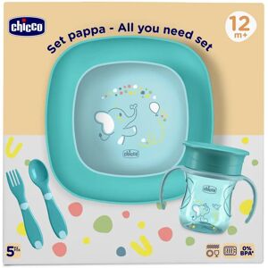 Chicco Model 12M+ Baby Feeding Set - Blue Chicco Model 12M+ Baby Feeding Set - Blue