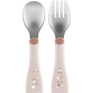 Chicco 00016102150000 Talheres para Crianças Rosa Aço Inoxidável - Conjunto de Talheres para Crianças Chicco 00016102150000 Talheres para Crianças Rosa Aço Inoxidável - Conjunto de Talheres para Crianças