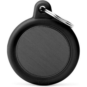 Myfamily My Family - Médaille pour Chien et Chat - Collection HUSHTAG - Cercle - Aluminium Caoutchouc Noir - Publicité Myfamily My Family - Médaille pour Chien et Chat - Collection HUSHTAG - Cercle - Aluminium Caoutchouc Noir - Publicité