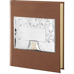 Album Fotografico Argenteria Mb per 50° Anniversario con Targa Personalizzabile Albero della Vita - 22x25cm Album Fotografico Argenteria Mb per 50° Anniversario con Targa Personalizzabile Albero della Vita - 22x25cm