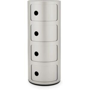 Conteneurs Componibili de Kartell - Argent - Rangement Modulaire - Publicité Conteneurs Componibili de Kartell - Argent - Rangement Modulaire - Publicité