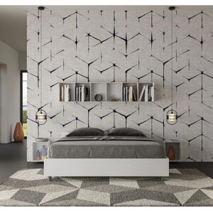 Lit de Rangement Blanc Fresno 160x190 - Lit - Publicité Lit de Rangement Blanc Fresno 160x190 - Lit - Publicité