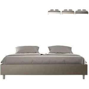 Cama King Size tapizada en cuero sintético Italia Cama King Size tapizada en cuero sintético Italia