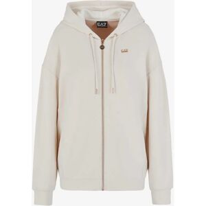 Felpa con cappuccio full-zip EA7 Sand Felpa con cappuccio full-zip EA7 Sand