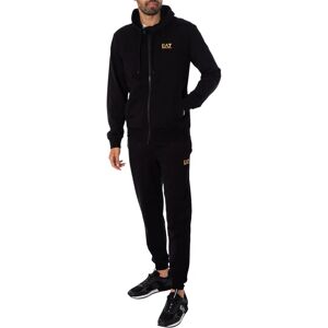 Tuta in cotone nero EA7 - Abbigliamento sportivo casuale Tuta in cotone nero EA7 - Abbigliamento sportivo casuale