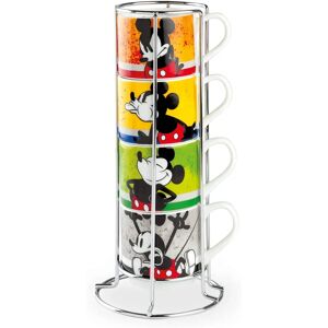 Egan Stapelbare Porseleinen Koffiekopjes Set - 4 stuks Egan Stapelbare Porseleinen Koffiekopjes Set - 4 stuks