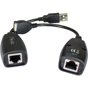 Techly USB Extender - 50m, Cat5e/6, Black Techly USB Extender - 50m, Cat5e/6, Black