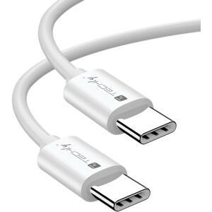 Câble USB C Techly - 1m, Blanc, USB4 Gen 3x2, 40 Gbps - Publicité Câble USB C Techly - 1m, Blanc, USB4 Gen 3x2, 40 Gbps - Publicité
