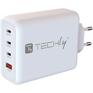 Power Bank Techly - 3 USB-C & 1 USB-A 130W - Chargeur Mur - Publicité Power Bank Techly - 3 USB-C & 1 USB-A 130W - Chargeur Mur - Publicité