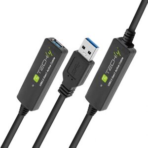 Câble USB Techly - 20m USB 3.2 Gen 1 Noir Câble USB Techly - 20m USB 3.2 Gen 1 Noir