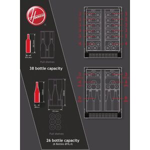 Hoover HWCB60DUKN - Black - Wine Cooler Hoover HWCB60DUKN - Black - Wine Cooler