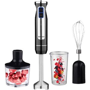 BEHOME - Batidora de mano - Multifuncción 3 en 1 con vaso de 860ml y vaso medidor de 600ml BEHOME - Batidora de mano - Multifuncción 3 en 1 con vaso de 860ml y vaso medidor de 600ml