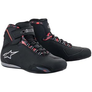 Botas de motocicleta impermeables Alpinestars Sektor - Negro gris rojo - Botas de moto Botas de motocicleta impermeables Alpinestars Sektor - Negro gris rojo - Botas de moto