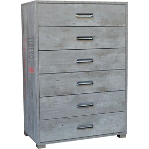 LIBEROSHOPPING - Cassettiera Grande 6 cassetti 81x118h Cemento - Cemento - 81x118h - Chest of drawers - Publicité LIBEROSHOPPING - Cassettiera Grande 6 cassetti 81x118h Cemento - Cemento - 81x118h - Chest of drawers - Publicité