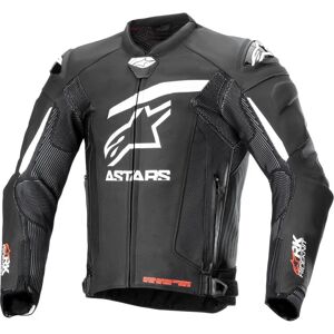 Alpinestars GP Plus R V4 Rideknit perforert motorsykkel skinnjakke 52 Svart Hvit Alpinestars GP Plus R V4 Rideknit perforert motorsykkel skinnjakke 52 Svart Hvit