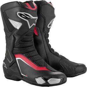 Botas de Moto Alpinestars SMX-6 V3 - Negro Plateado Rojo - Talla 50 Botas de Moto Alpinestars SMX-6 V3 - Negro Plateado Rojo - Talla 50