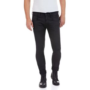 Replay Svarta slim fit jeans - Power stretch denim för män Replay Svarta slim fit jeans - Power stretch denim för män