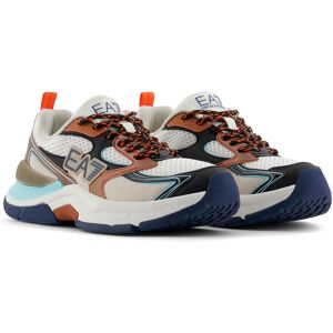 EA7 Unisex Predator Beżowe Skórzane Buty Sportowe - Sneakers EA7 Unisex Predator Beżowe Skórzane Buty Sportowe - Sneakers
