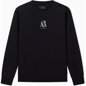Armani Exchange Schwarzes Sweatshirt mit Rundhalsausschnitt - Lässig Sport Armani Exchange Schwarzes Sweatshirt mit Rundhalsausschnitt - Lässig Sport