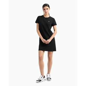 EA7 Schwarzes Baumwoll-Kleid - Lässig EA7 Schwarzes Baumwoll-Kleid - Lässig
