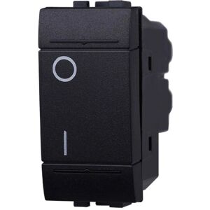 ETTROIT LN0402 Schalter - Schwarz - 16A Bipolarmodul kompatibel mit Bticino Living ETTROIT LN0402 Schalter - Schwarz - 16A Bipolarmodul kompatibel mit Bticino Living