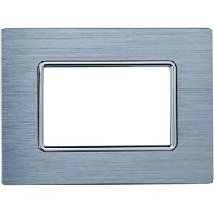 ETTROIT Silber Aluminiumplatte - 4P - Kompatibel mit Bticino Matix ETTROIT Silber Aluminiumplatte - 4P - Kompatibel mit Bticino Matix