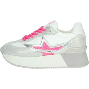 Liu Jo BA4083PX480S3209 Zapatillas de cuero Dreamy 03 Blanco Plata - Casual Liu Jo BA4083PX480S3209 Zapatillas de cuero Dreamy 03 Blanco Plata - Casual