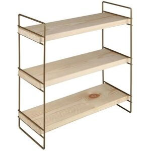 WEBMARKETPOINT Estantería de Bronce - 3 Estantes 40x13x40 - Estantería WEBMARKETPOINT Estantería de Bronce - 3 Estantes 40x13x40 - Estantería
