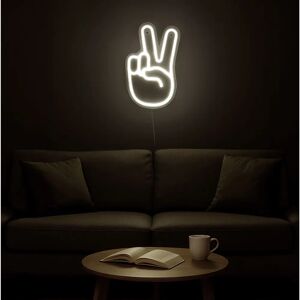 KASANOVA - Vittoria - Bianco - Montaggio a muro USB - Insegna al neon KASANOVA - Vittoria - Bianco - Montaggio a muro USB - Insegna al neon