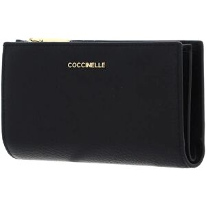 Coccinelle Portefeuille en Cuir Noir avec Détails Dorés - Portefeuille - Publicité Coccinelle Portefeuille en Cuir Noir avec Détails Dorés - Portefeuille - Publicité